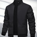 Men'S Jacket Spring and Autumn New Sports Coat Baseball Collar Flight Jacket Casual Outdoor Running Jacket Fashionable Retro Zip-Up Cardigan Simple Solid Color Basic Style with Pockets Men'S Baseball Jacket