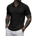 Men's "Old Money" Textured Knit Short Sleeve Polo
