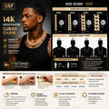 Men’S 14K Gold Cuban Link Chain Necklace – Miami Hip Hop Thick Gold Chain, Waterproof & Fade Resistant Statement Jewelry for Street Style
