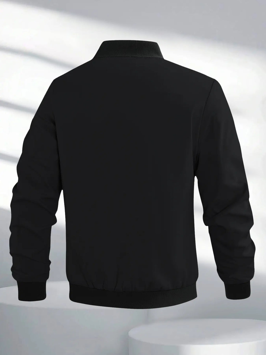 Men'S Jacket Spring and Autumn New Sports Coat Baseball Collar Flight Jacket Casual Outdoor Running Jacket Fashionable Retro Zip-Up Cardigan Simple Solid Color Basic Style with Pockets Men'S Baseball Jacket