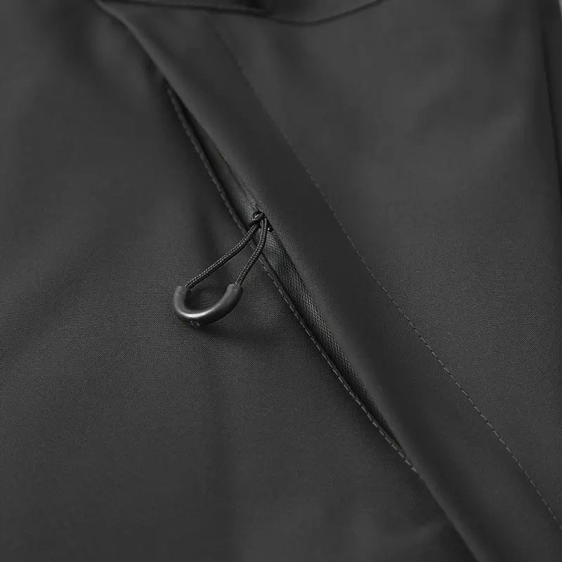 Men’S Lightweight Windproof Softshell Hooded Jacket Featuring a Drawstring Design, Sporty Casual Style, Front Pocket and Side Zipper, Suitable for Spring and Autumn and Back-To-School Season Wear; Long-Sleeve Style Is Ideal for Outdoor Activities in Sprin