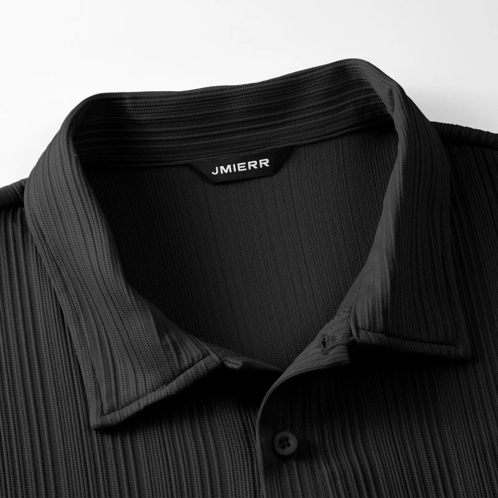Men's "Old Money" Textured Knit Short Sleeve Polo