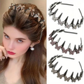 Headbands for Women, 4-Piece Elegant Butterfly Set with Wavy Crystal Design, Lightweight & Non-Slip Girly Feminine Accessories for Parties, Women'S Fashion, Accessories for Women