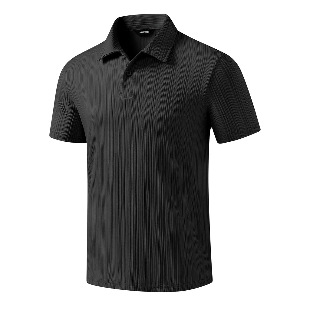 Men's "Old Money" Textured Knit Short Sleeve Polo
