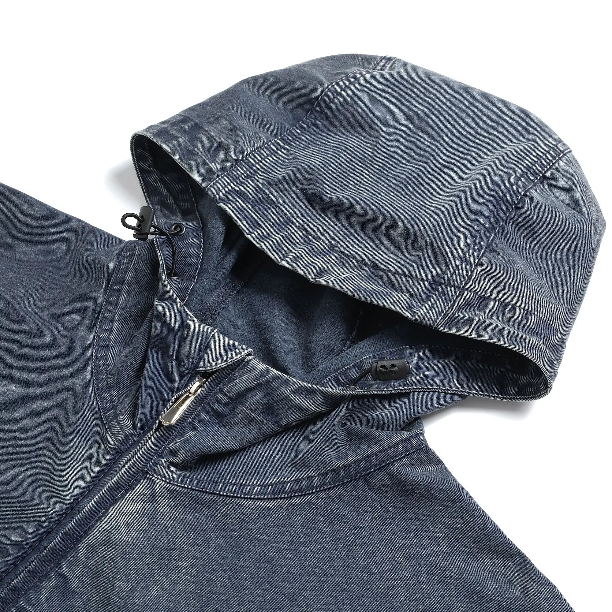 Men'S Cotton Hooded Jacket - Plain, Fitted Full Zip-Up with Inner & Side Pockets for Casual Sportswear, Menswear, Fashion Apparel, Medium Length, Pull On, Solid, Coats, Soft, Tops, Pure Cotton, Inner Pocket