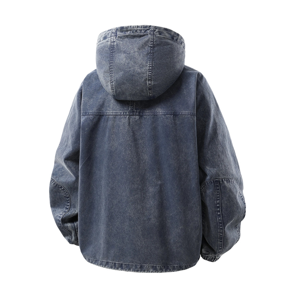 Men'S Cotton Hooded Jacket - Plain, Fitted Full Zip-Up with Inner & Side Pockets for Casual Sportswear, Menswear, Fashion Apparel, Medium Length, Pull On, Solid, Coats, Soft, Tops, Pure Cotton, Inner Pocket